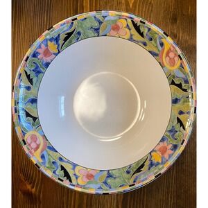 PTS International Interiors Fantasia Stoneware Serving Bowl 10.5" Floral Mosaic